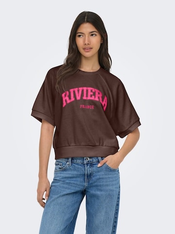 ONLY Top in Bruin: voorkant