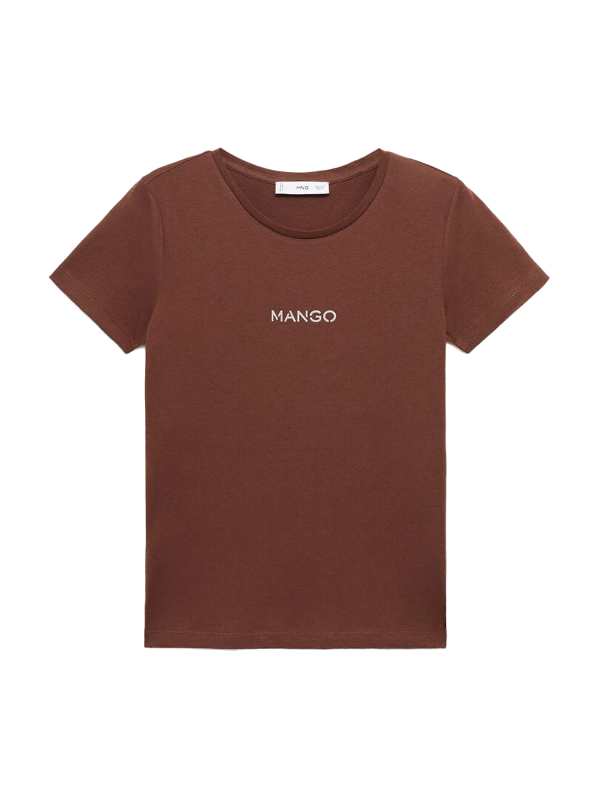 MANGO Shirt in Brown: front