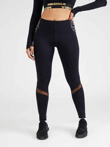 NEBBIA Skinny Športne hlače | črna barva: sprednja stran