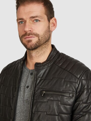 bugatti Lederjacke 'BUSamuele' in Schwarz