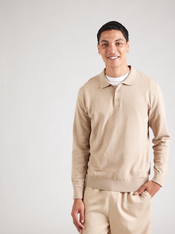 Pull-over 'JREBCALLUM' JJ Rebel en beige : devant