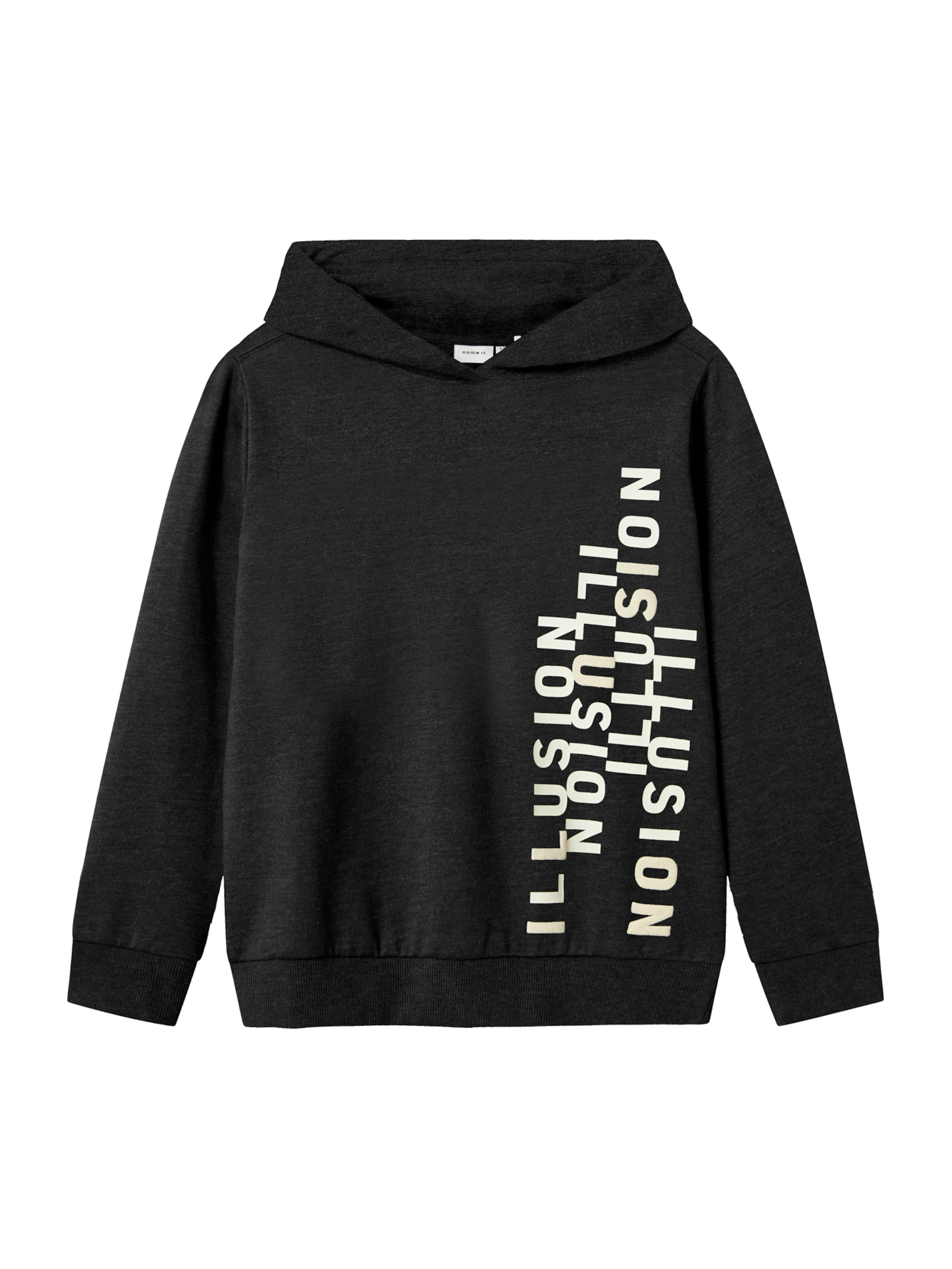 Sweat 'NKMOLAF' NAME IT en noir : devant