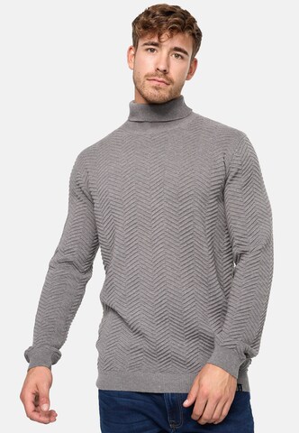 INDICODE JEANS Pullover 'Saini' in Grau: predná strana