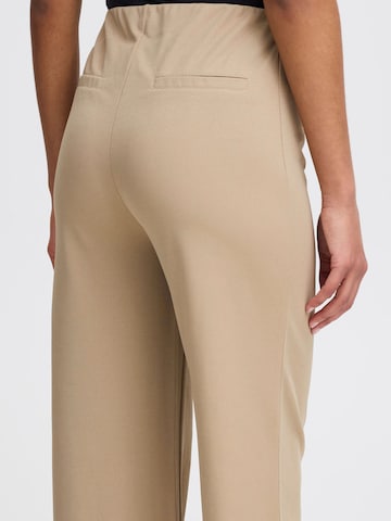 ICHI Wide leg Trousers 'IHKatine' in Brown