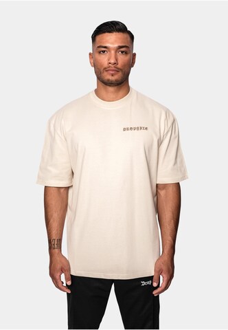 T-Shirt Dropsize en beige : devant