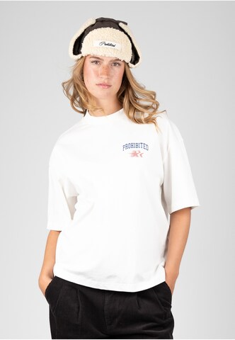 Prohibited - Camiseta 'Avantgarde' en blanco: frente