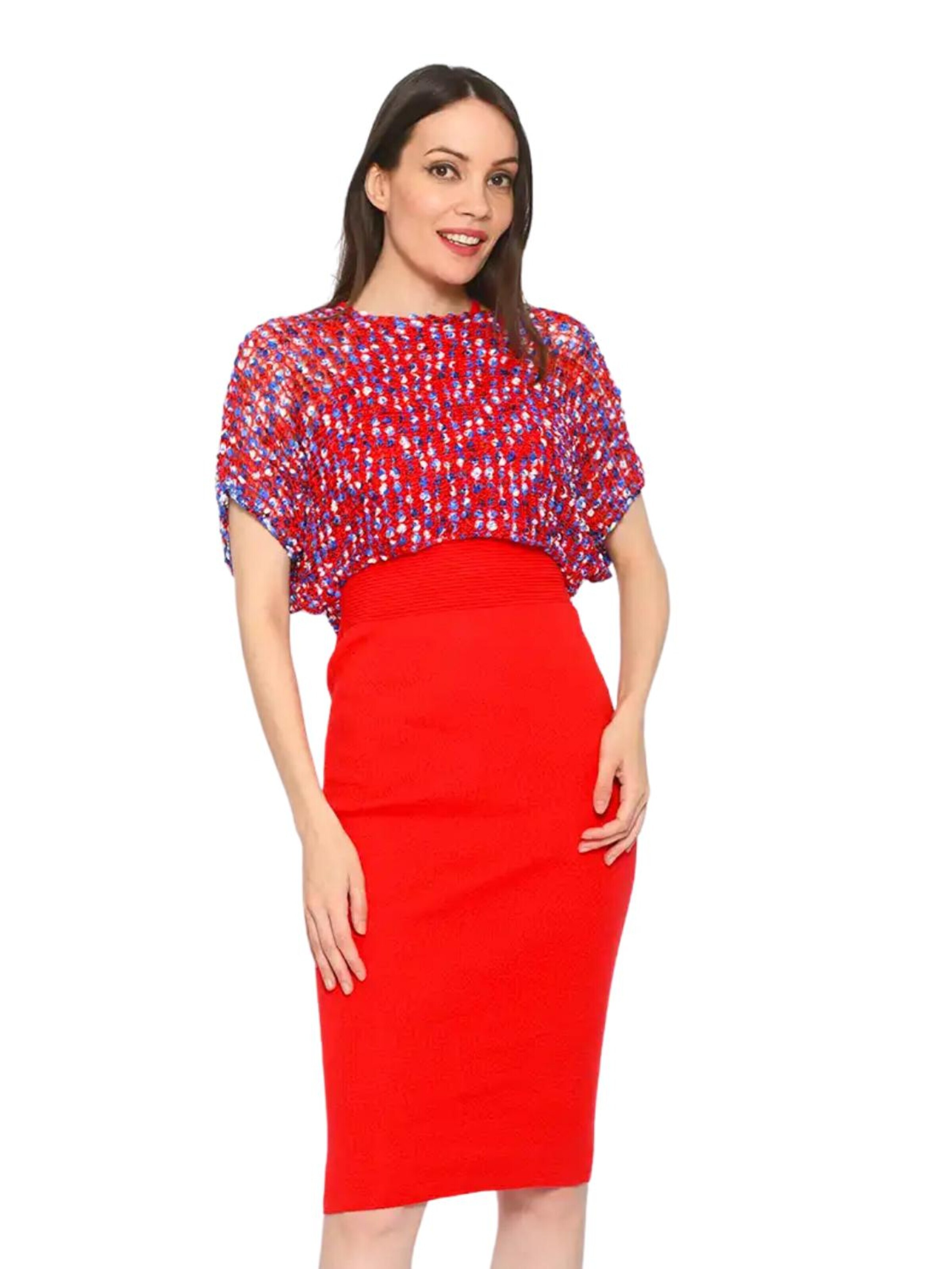 Süel knitwear - Top de punto 'Summer 3D' en rojo