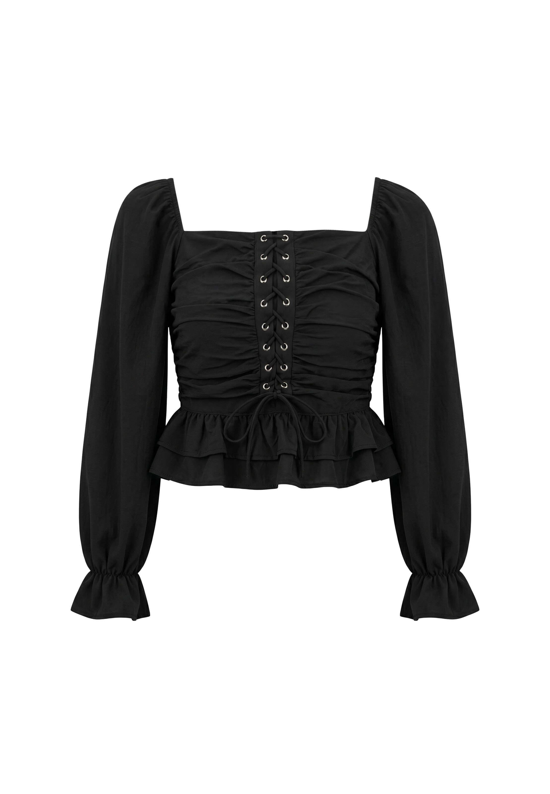 faina - Blusa en negro: frente