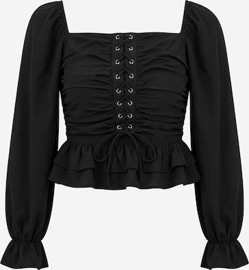 faina - Blusa en negro: frente