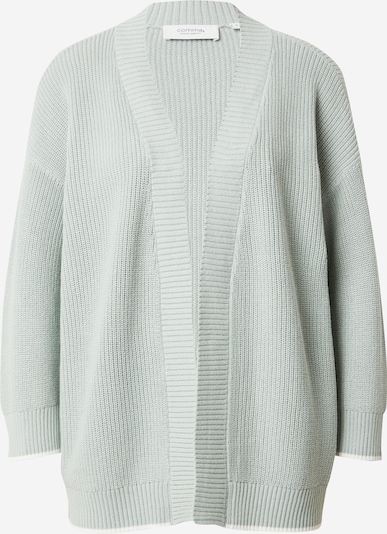 comma casual identity Cardigan en vert clair / blanc, Vue avec produit