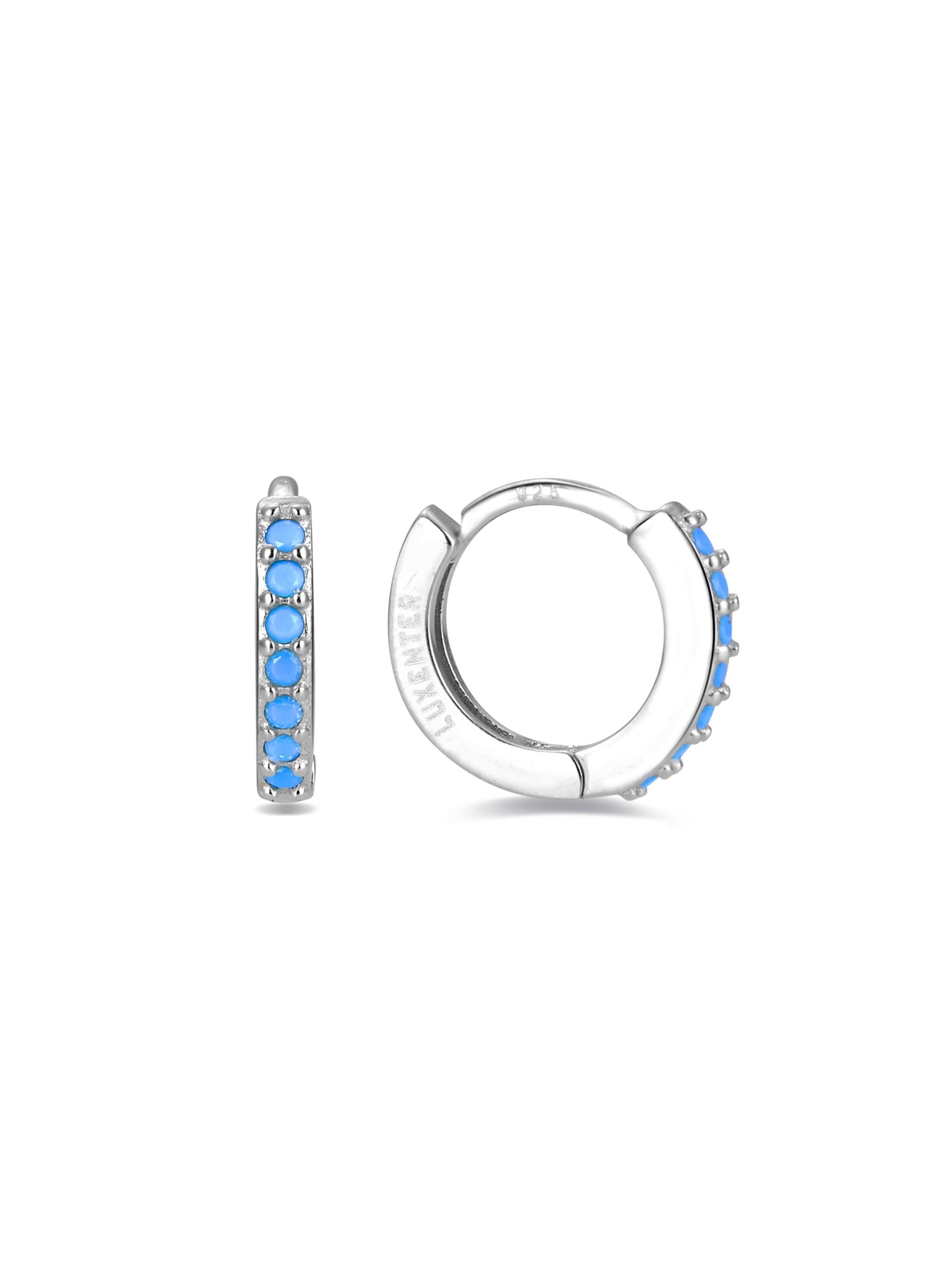 Boucles d'oreilles 'Leofcar' Luxenter en bleu : devant