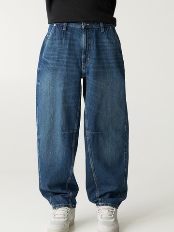 Pull&Bear Baggy Farkut värissä sininen: etupuoli