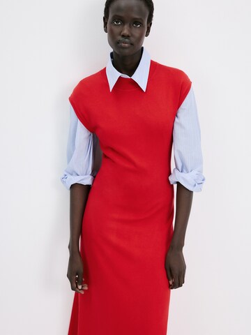 MANGO Gebreide jurk 'Pomodore' in Rood