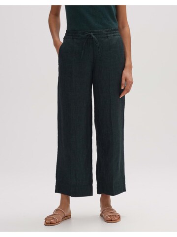 OPUS Wide leg Pleated Pants 'Madeka' in Green: front