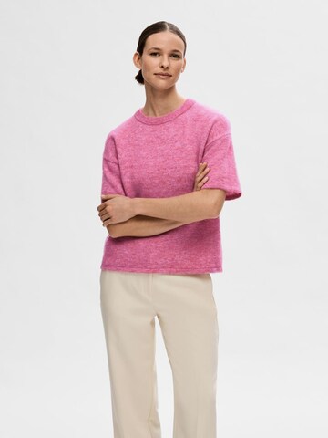 Pullover 'MALINE-LILIANA' di SELECTED FEMME in rosa: frontale