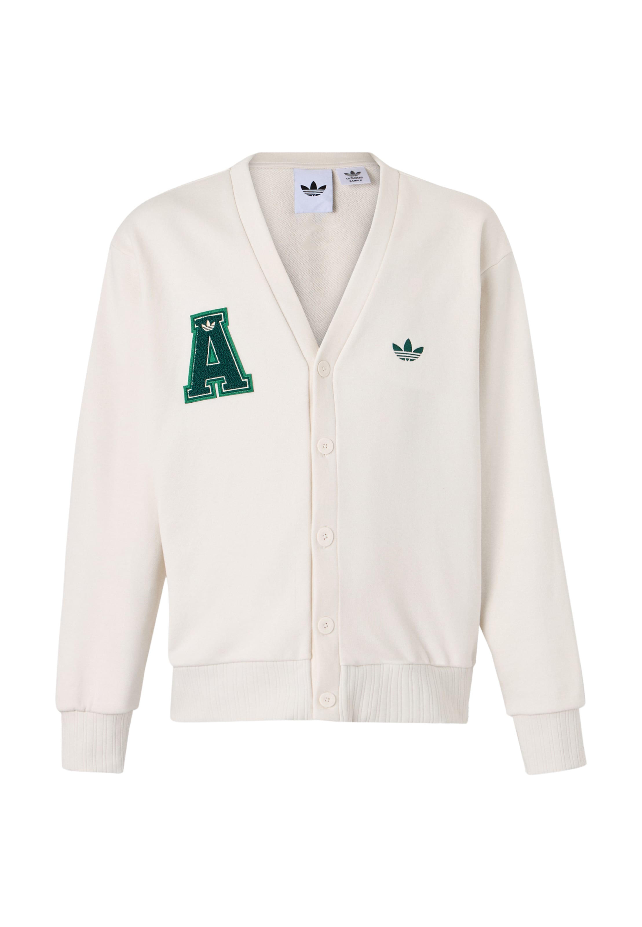 Giacca di felpa 'Varsity' di ADIDAS ORIGINALS in bianco: frontale