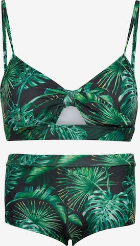 La V Triangel Bikini 'Bikini hipster broekje' in Groen: voorkant