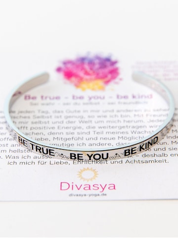 Divasya Bracelet 'Be true - be you - be kind' in Silver