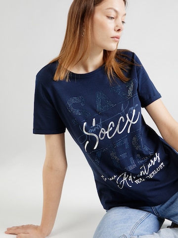 Soccx Тениска 'Wanderlust' в синьо