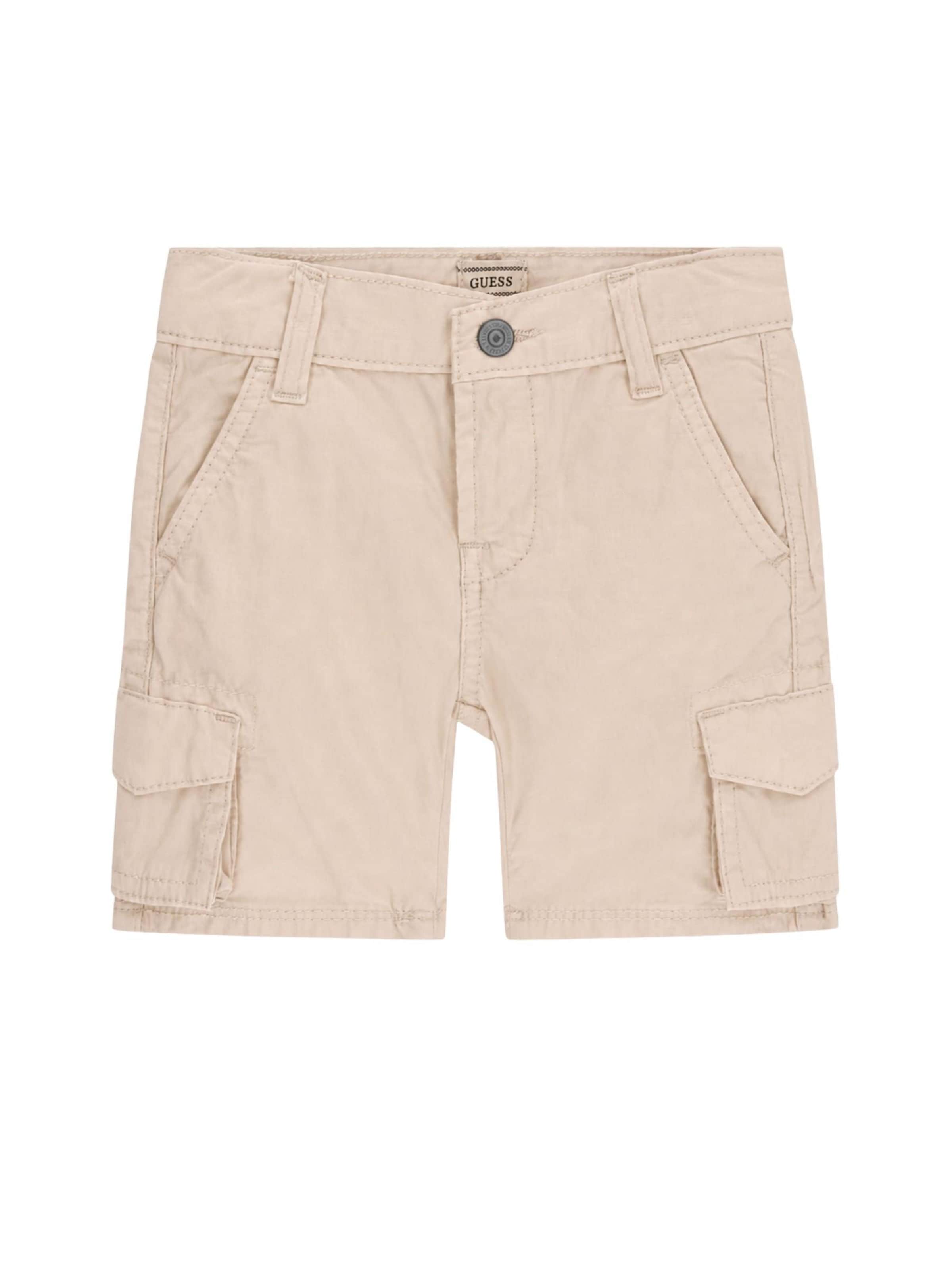 GUESS KIDS - regular Pantalón 'Rigid' en beige: frente