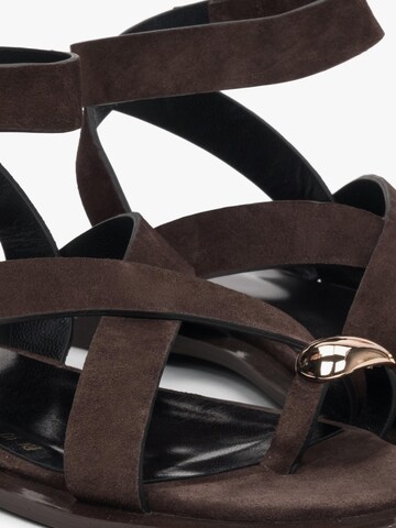 Estro - Sandalias con hebilla '11-10-80' en marrón
