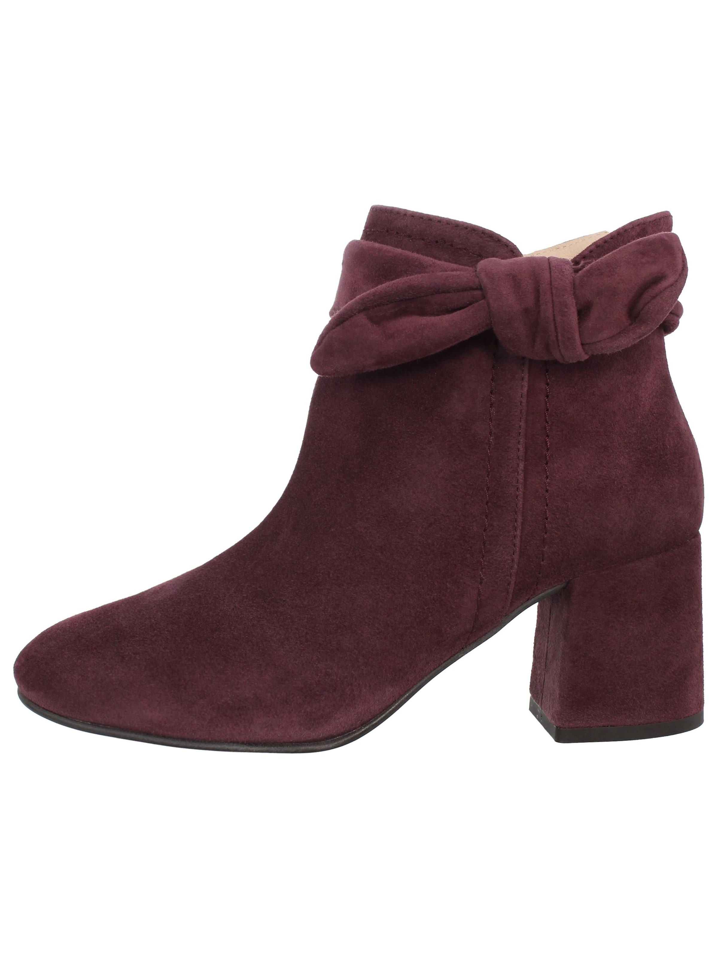XAVER LUIS Schuhmanufaktur Booties 'RINA - edle Stiefelette mit Blockabsatz' in Red: front