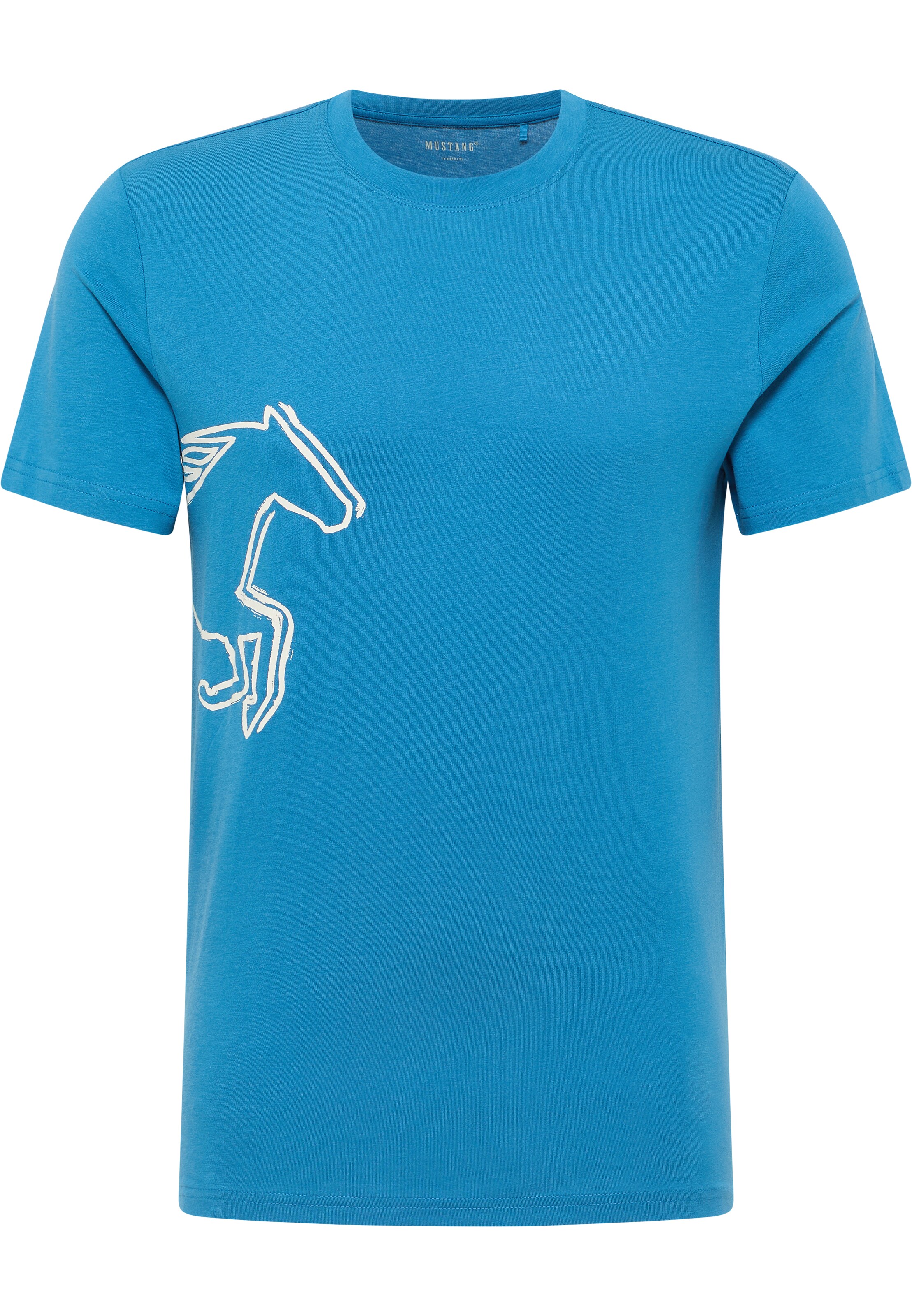 MUSTANG T-shirt 'Austin' i blå: framsida