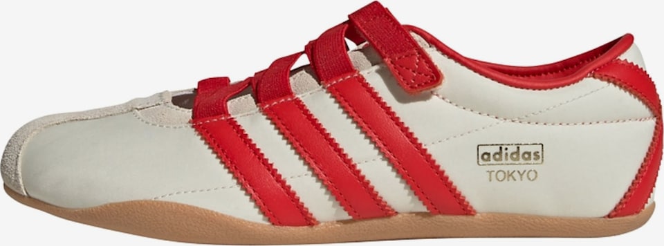 Balerini cu curea glezna 'Tokyo' de la ADIDAS ORIGINALS pe alb: față