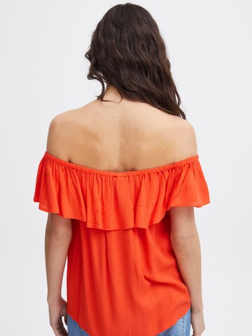 ICHI - Blusa 'Marakech' em laranja