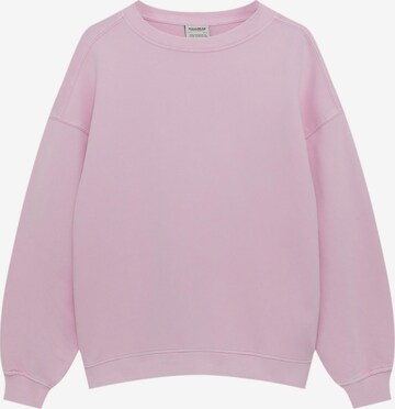 Sweat-shirt Pull&Bear en rose : devant