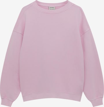 Sweat-shirt Pull&Bear en rose : devant
