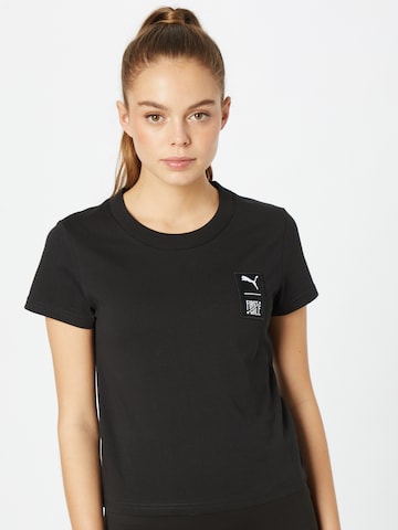 PUMA Shirt 'First Mile' in Zwart: voorkant
