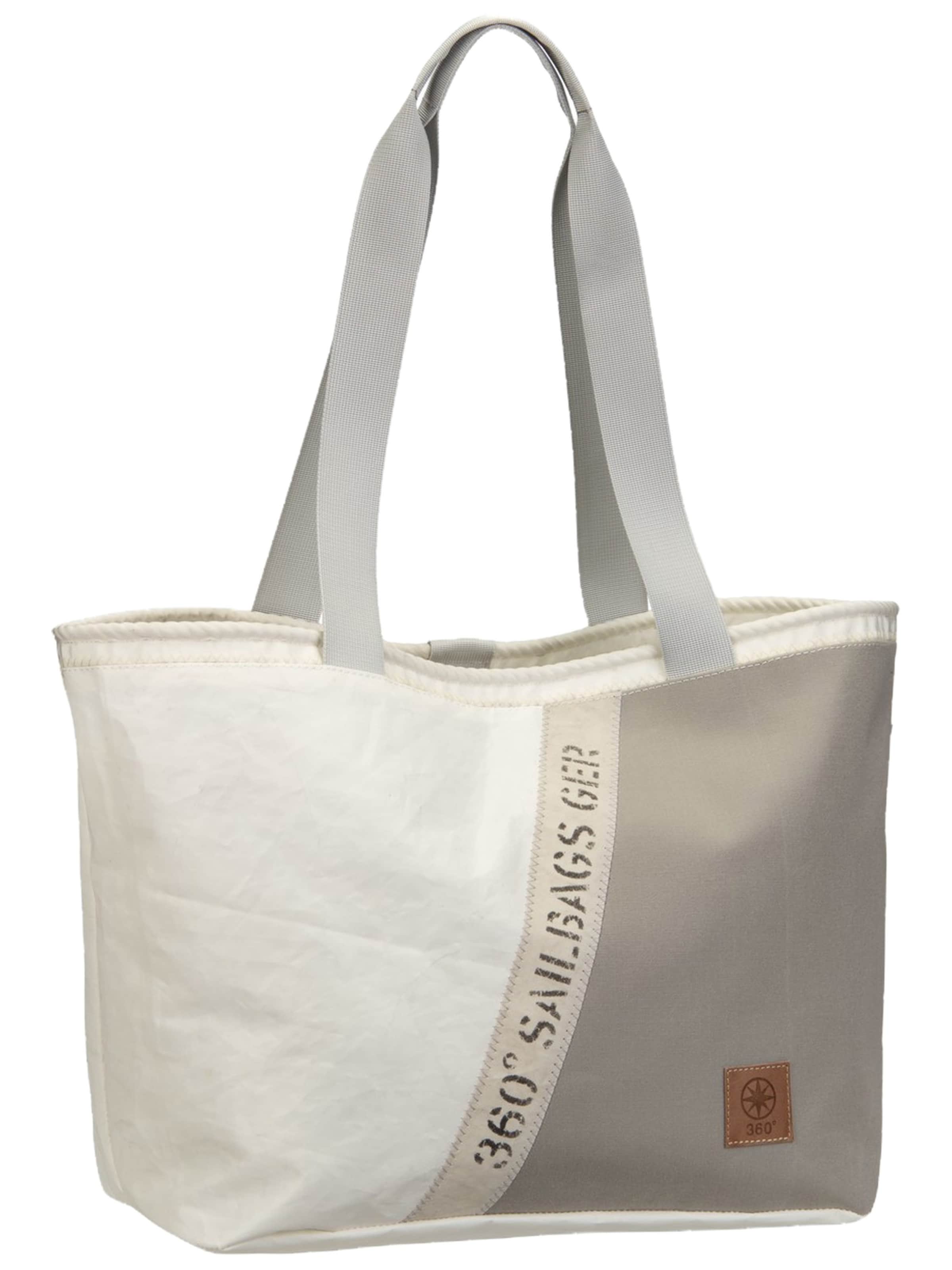 360 Grad Shopper 'Watt Stencil' in White: front