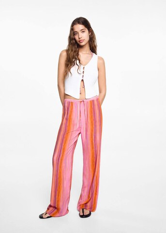 MANGO TEEN Wide leg Trousers 'Camboyap' in Pink: front