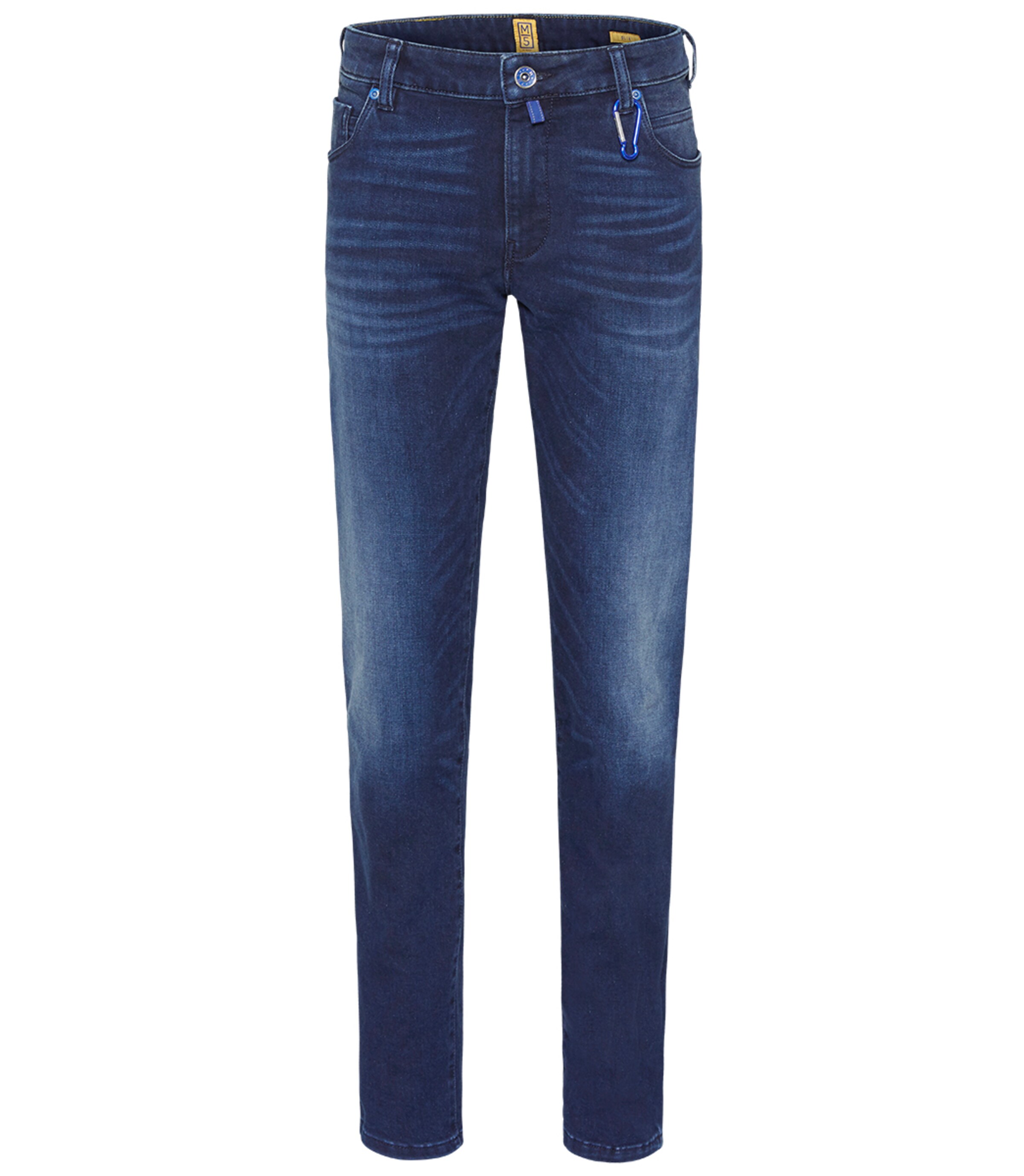 Coupe slim Jean Meyer Hosen en bleu : devant