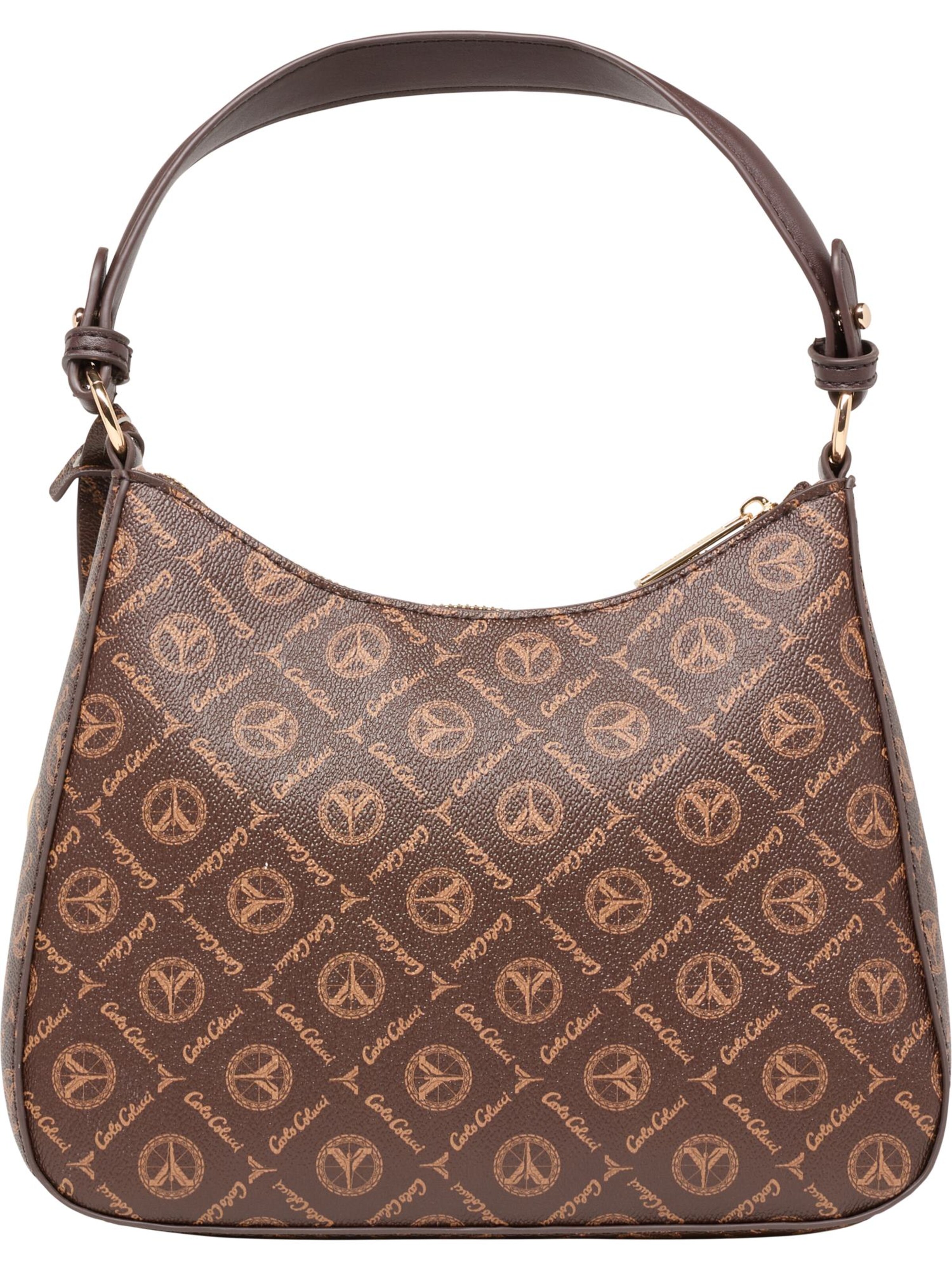 Carlo Colucci Schultertasche  ' Del Rosso ' in Braun