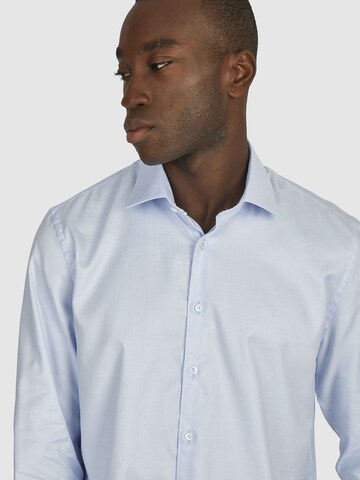 Coupe regular Chemise business HECHTER PARIS en bleu