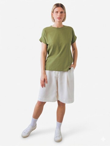 Maglietta 'Cap Tee' di Honest Basics in verde: frontale