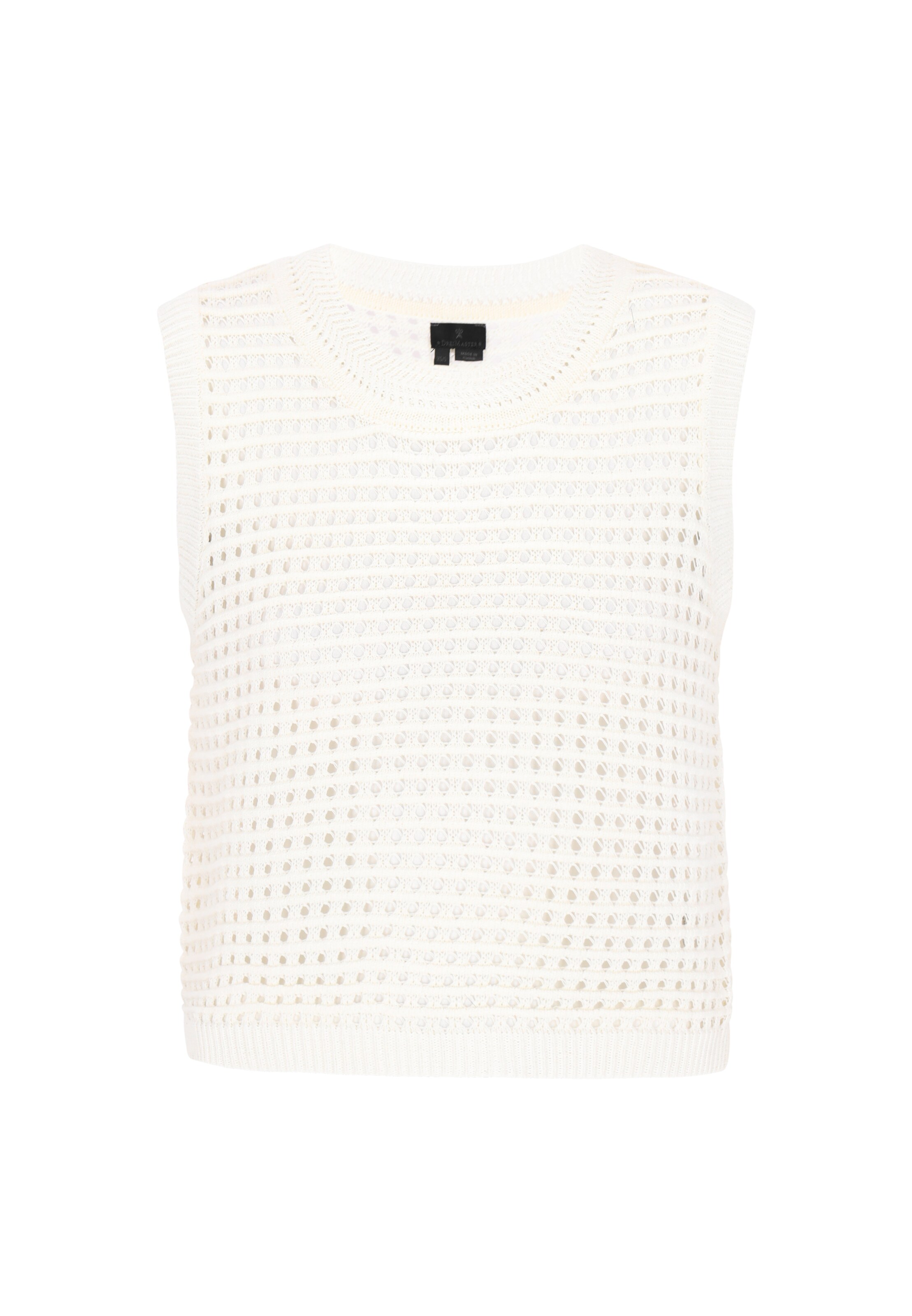 DreiMaster Klassik Weste in Weiß: Vorderseite