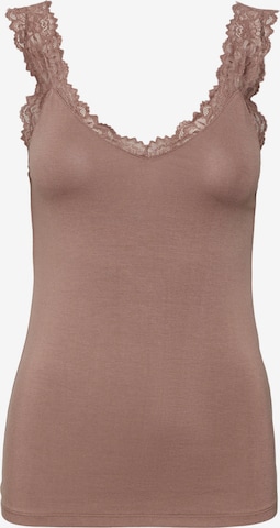 VERO MODA Top 'ROSA' | rjava barva: sprednja stran