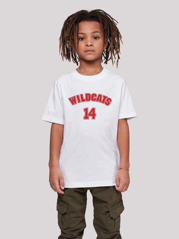 T-Shirt 'Disney High School Musical The Musical Wildcats 14' F4NT4STIC en blanc : devant