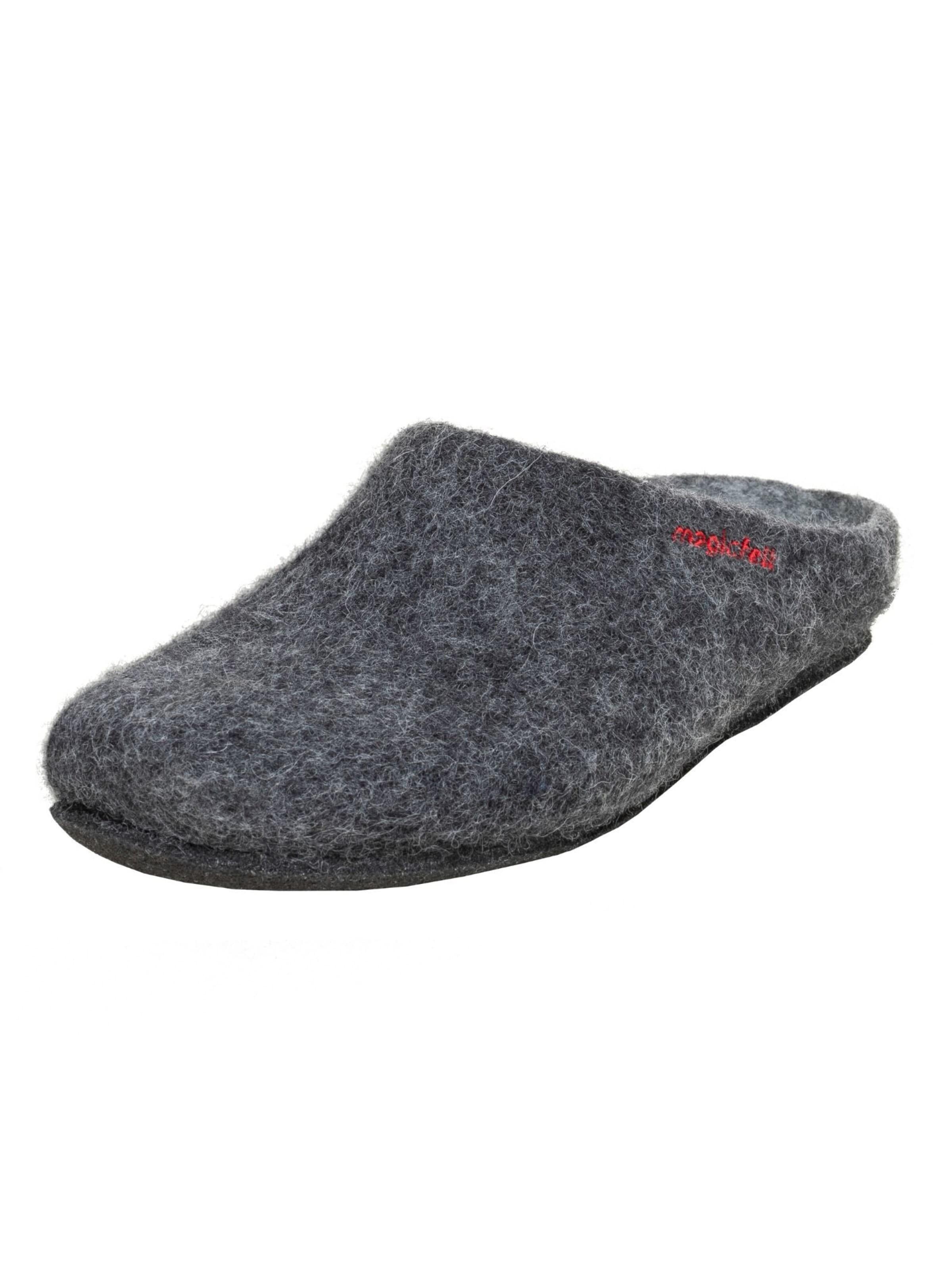 MagicFelt Slippers 'Filzpantoffel Magicfelt 709' in Grey: front
