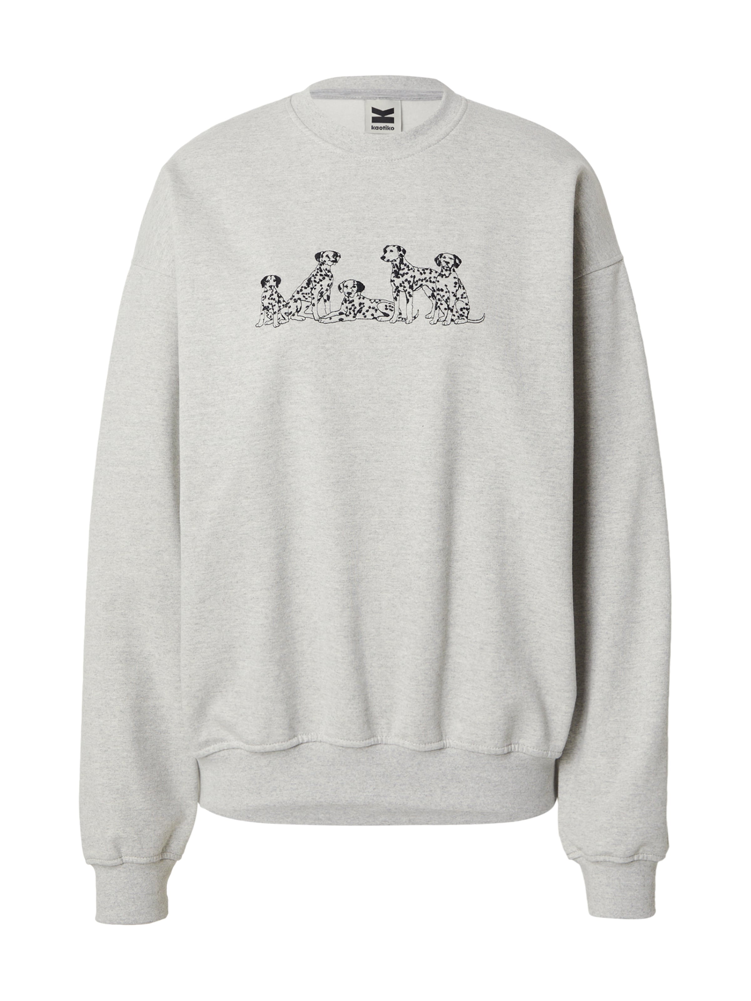 Kaotiko Μπλούζα φούτερ 'DALMATIAN' σε γκρι: μπροστά