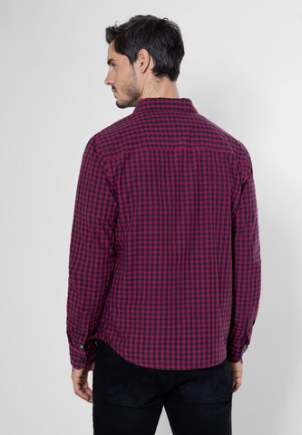 Street One MEN Regular fit Button Up Shirt in Purple