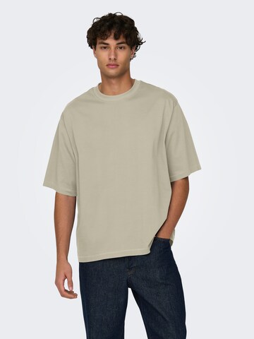 Only & Sons T-shirt 'ONSMILLENIUM' i grå: framsida