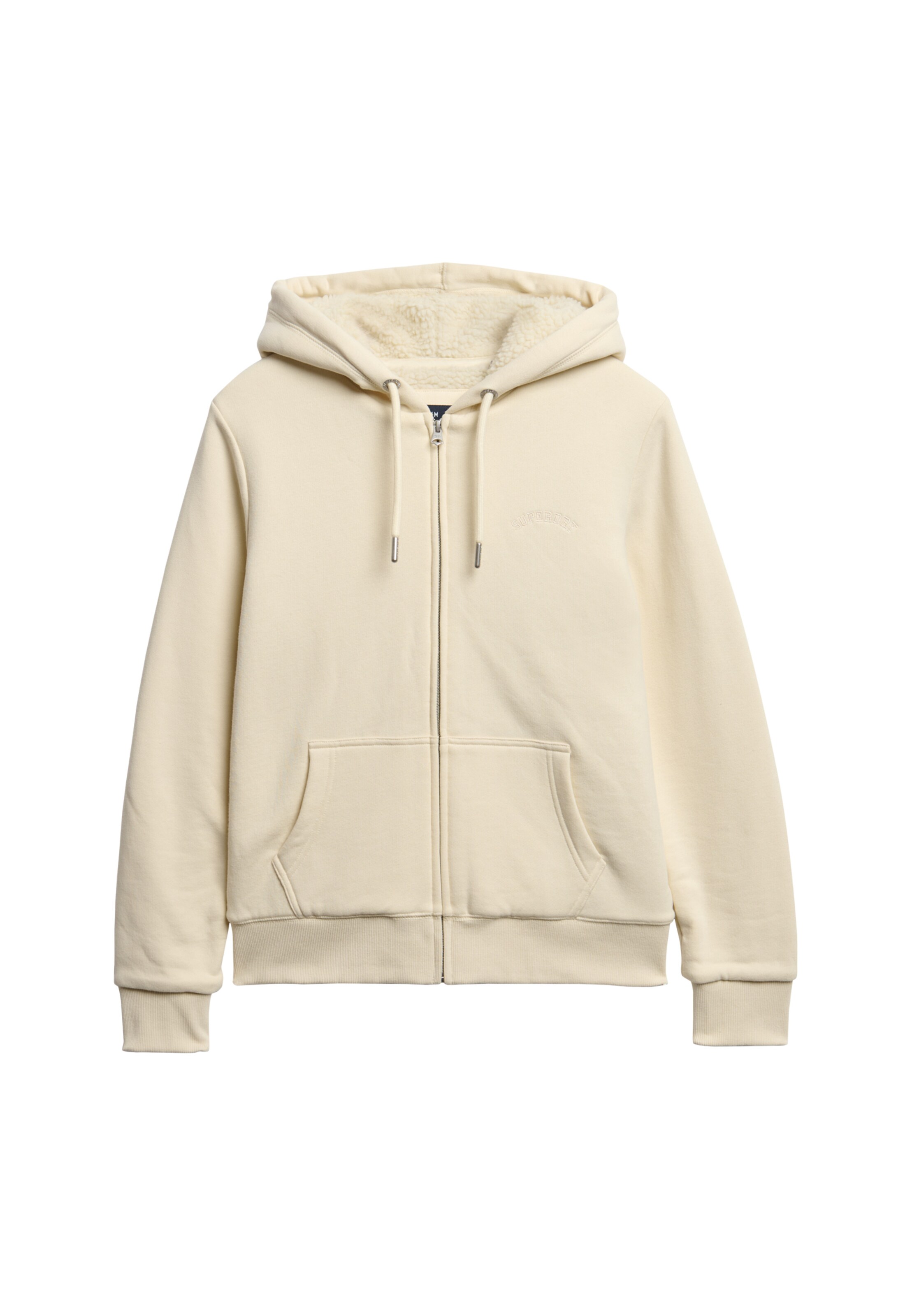 Superdry Sweatjacke in Beige: Vorderseite
