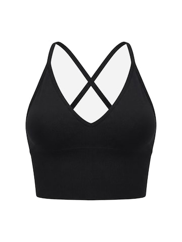 SNOCKS Bralette Sports Bra in Black: front