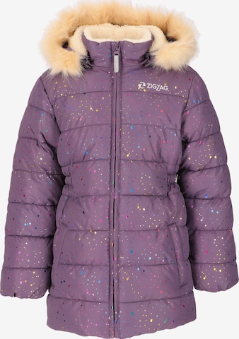 ZigZag Winterjas 'Astrid' in Lila: voorkant