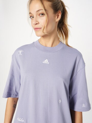 ADIDAS SPORTSWEAR Λειτουργικό μπλουζάκι 'friend With Healing Crystals Inspired Graphics' σε λιλά