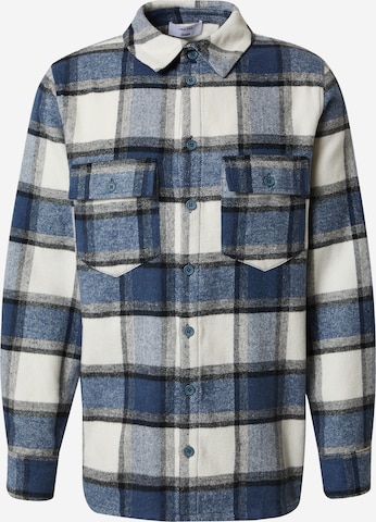DAN FOX APPAREL Regular fit Button Up Shirt 'Burak' in Blue: front